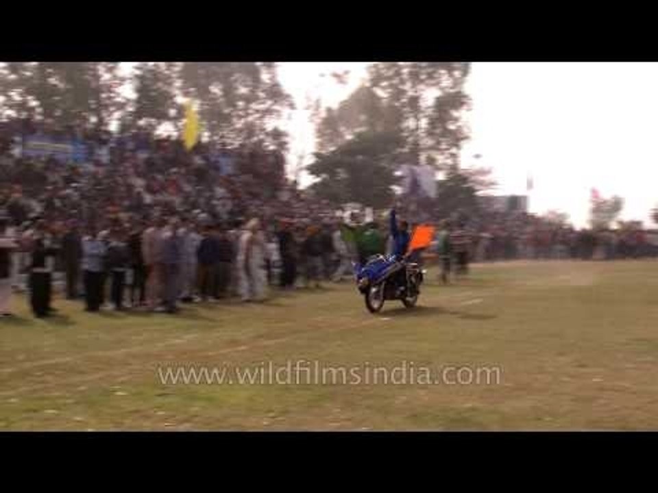 Bike stunts : at Rural Olympics, Ludhiana - Punjab