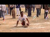 Physically challenge man taking part at Indian Rural Olympics