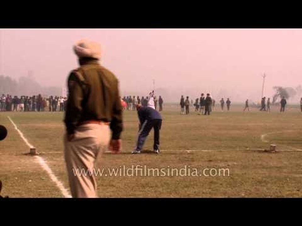 Young Sikh boys participating at tent pegging competition