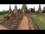 Ayutthaya temples aerial footage, Thailand     Part 3