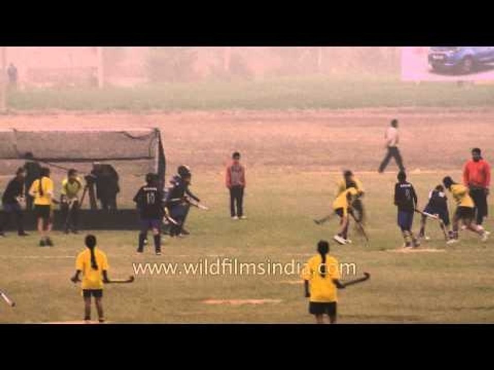 Hockey match in progress at Kila Raipur Sports Festival