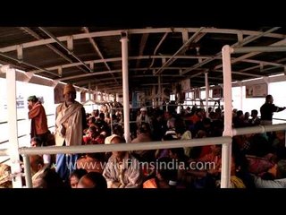 Devotees travelling on vessel to reach Gangasagar Festival