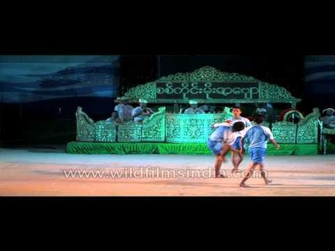 Chinlone traditional sport of Myanmar showcased at Sangai Festival