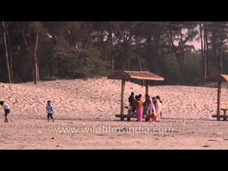 Enjoying warmness of water at Bakkhali beach