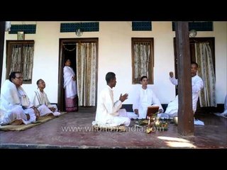 Manipuri bridegroom's blessing by parents