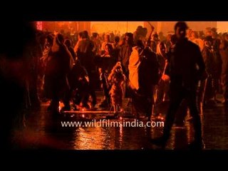 Night scenario at the Gangasagar mela