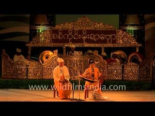 'Saung gauk' Burmese traditional music instrument played at Sangai festival
