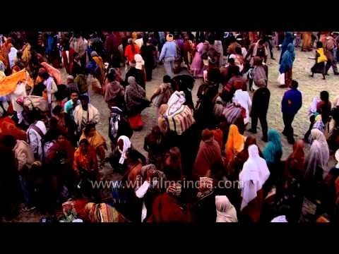 Hindu worshippers from all over assembled at Gangasagar mela