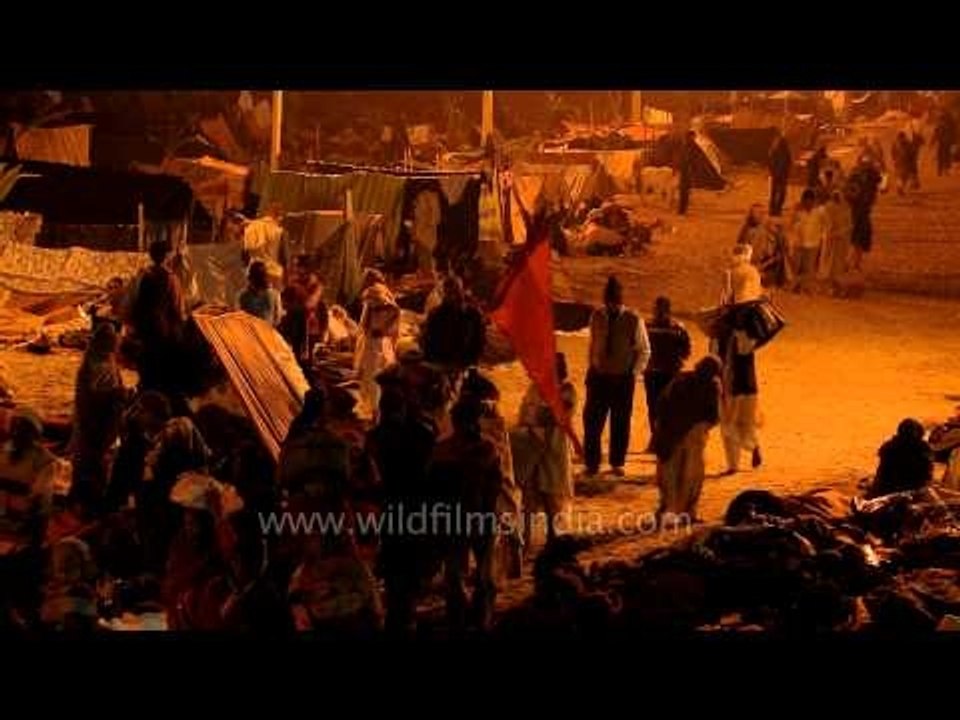 Pilgrims comes forward for a holy dip: Gangasagar mela