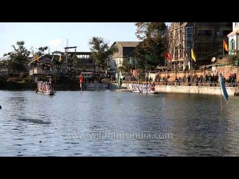 Head to head finish - Thangapat Boat Race, Imphal
