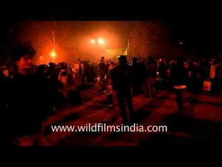 A large number of people attending the Chup Tazia procession