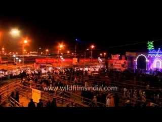 Gangasagar mela at night