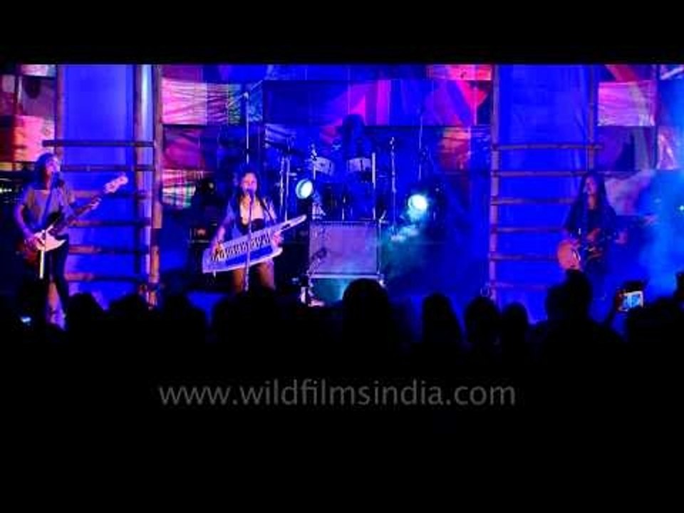 All-girl Rock Band, Vinyl Records performing at Ziro Festival