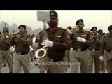 Marching band on Rajpath for upcoming Republic Day