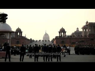 Mass band performing at Vijay Chowk in New Delhi