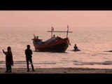 Fishing boats at Frazerganj on the Bay of Bengal