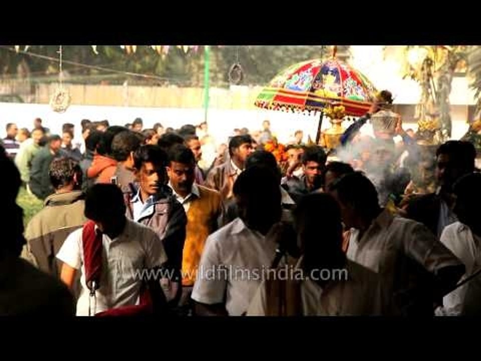 Surya puja on the fourth day of Pongal