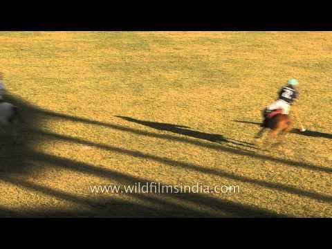 Polo match in progress at Mapal Kangjeibung, Imphal