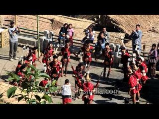 Phom tribe performing in their morung