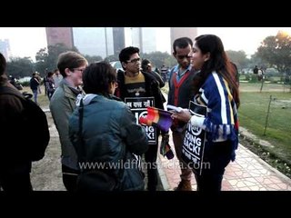 Delhi Queer supporters in connaught place