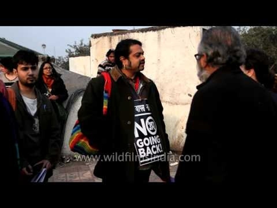 Queer Pride members gathered for the protest