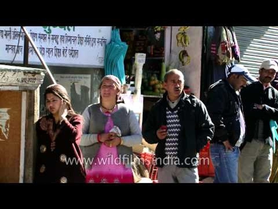 Passengers waiting for bus in Jubbal bus stand