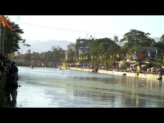 Traditional rowing race at Manipur, Imphal