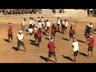 Indigenous game performed at Hornbill Fest