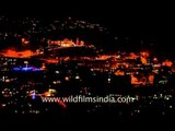Kohima town decorated with christmas lights