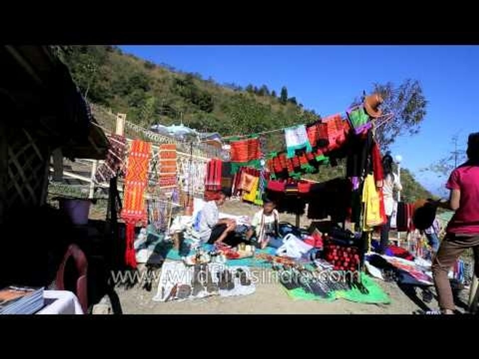 Naga woman selling traditional attire