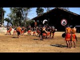 Garo Chief and folks presenting the Wangala at Hornbill Fest