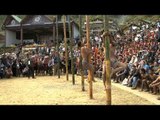 Presenting an indigenous game of the Nagas at Kisama village