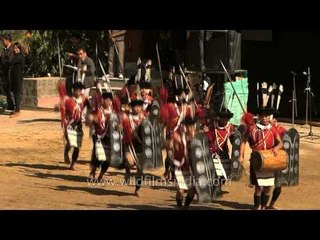 Cock fight dance performed by the Ao tribesmen