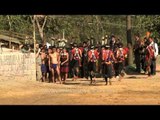 Naga tribesmen performing during Hornbill Fest