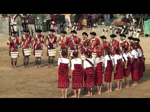 Ao folks presenting a feasting song at Hornbill Fest