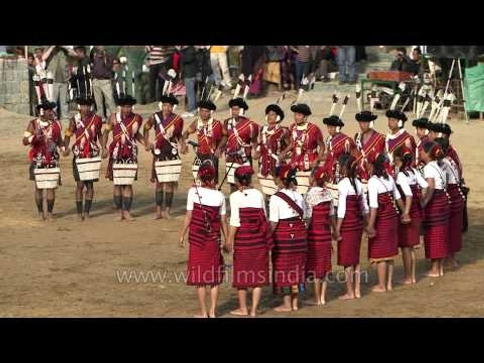 Ao folks presenting a feasting song at Hornbill Fest