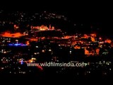 Beautiful nightscape of Kohima town situated on the high ridges of Naga hills