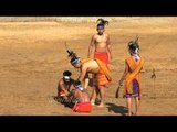 Garo youths performing an indigenous game at Kisama village