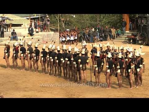 Konyak Naga enjoying an annual festival at Naga Heritage village