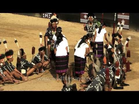 Chang Naga enjoying feast at the Hornbill Fest