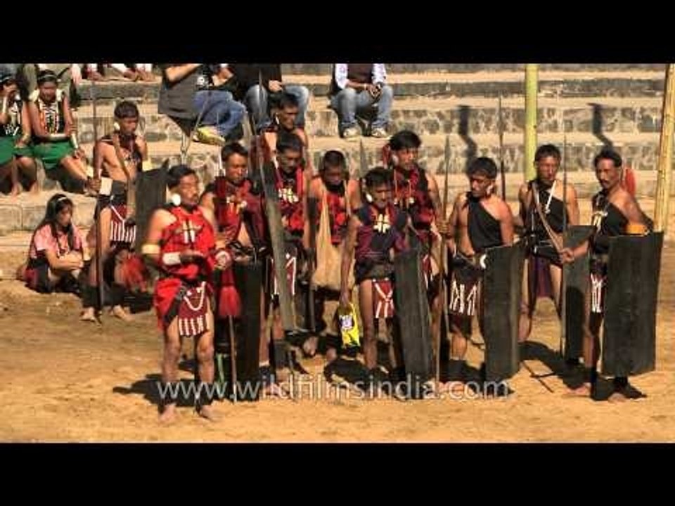 Yimchunger tribe giving a war demo