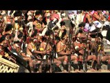 Naga warriors waiting to perform at Hornbill Fest