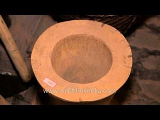 Wooden handcrafted crockery for your kitchen at Kisama Village, Nagaland