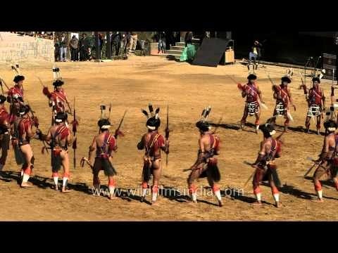 Sumi tribesman performs a dance during Hornbill Fest
