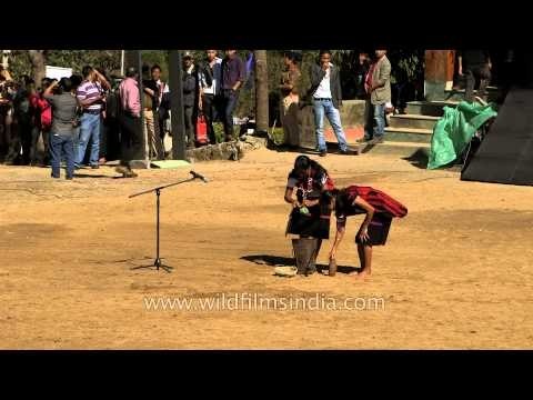 Chang folks sings while dinning at Naga Heritage village