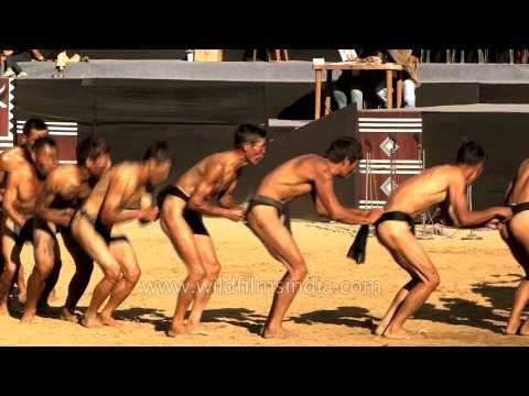 Sangtam Naga tribe displaying their traditional dance