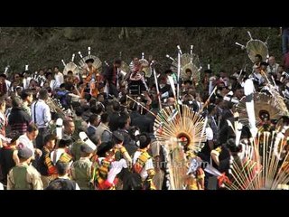 Stone pulling ceremony at Viswema village