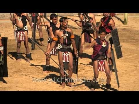 Yimchunger warriors in action at Hornbill Fest