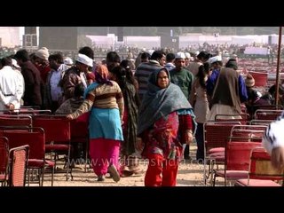 Aam Aadmi Party supporters in Ramlila maidan