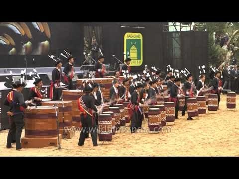 Local drummers mesmerized the crowd - At Naga Heritage village